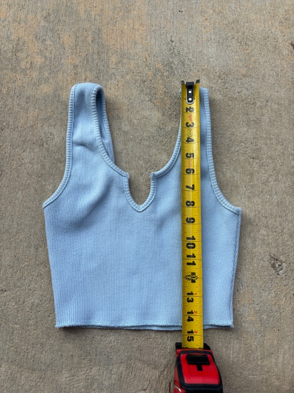 Blue Ribbed Tank - Picture 3 of 7